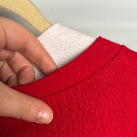 Vintage Red Graphic Oversized Sweatshirt with Peter Pan Collar - Picture 6 of 6